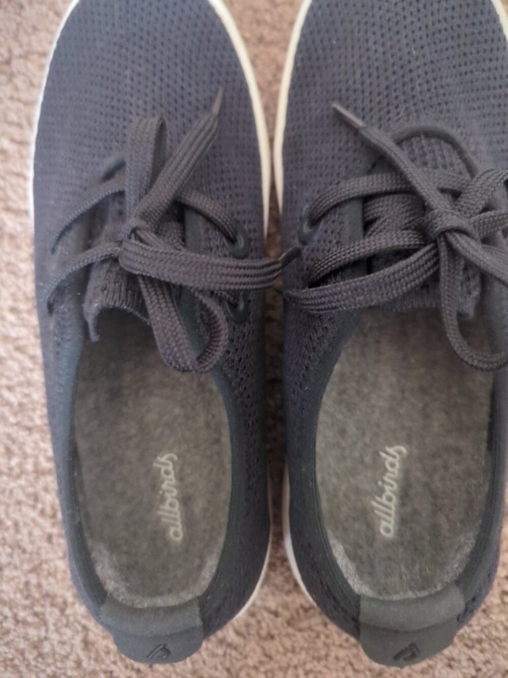 Allbirds Tree Skippers Womens 9 Navy Blue Knit Lace Up Boat Shoes Sneakers - Picture 7 of 11